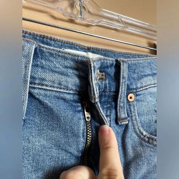 Madewell Distressed The Perfect Vintage Straight Leg Jeans Size 25 - Picture 9 of 10